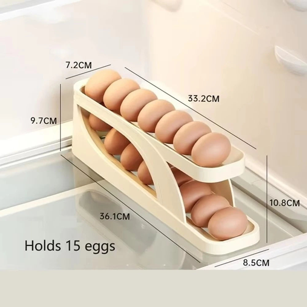 Automatic Rolling Double-Layer Egg Dispenser Egg Holder Dispenser