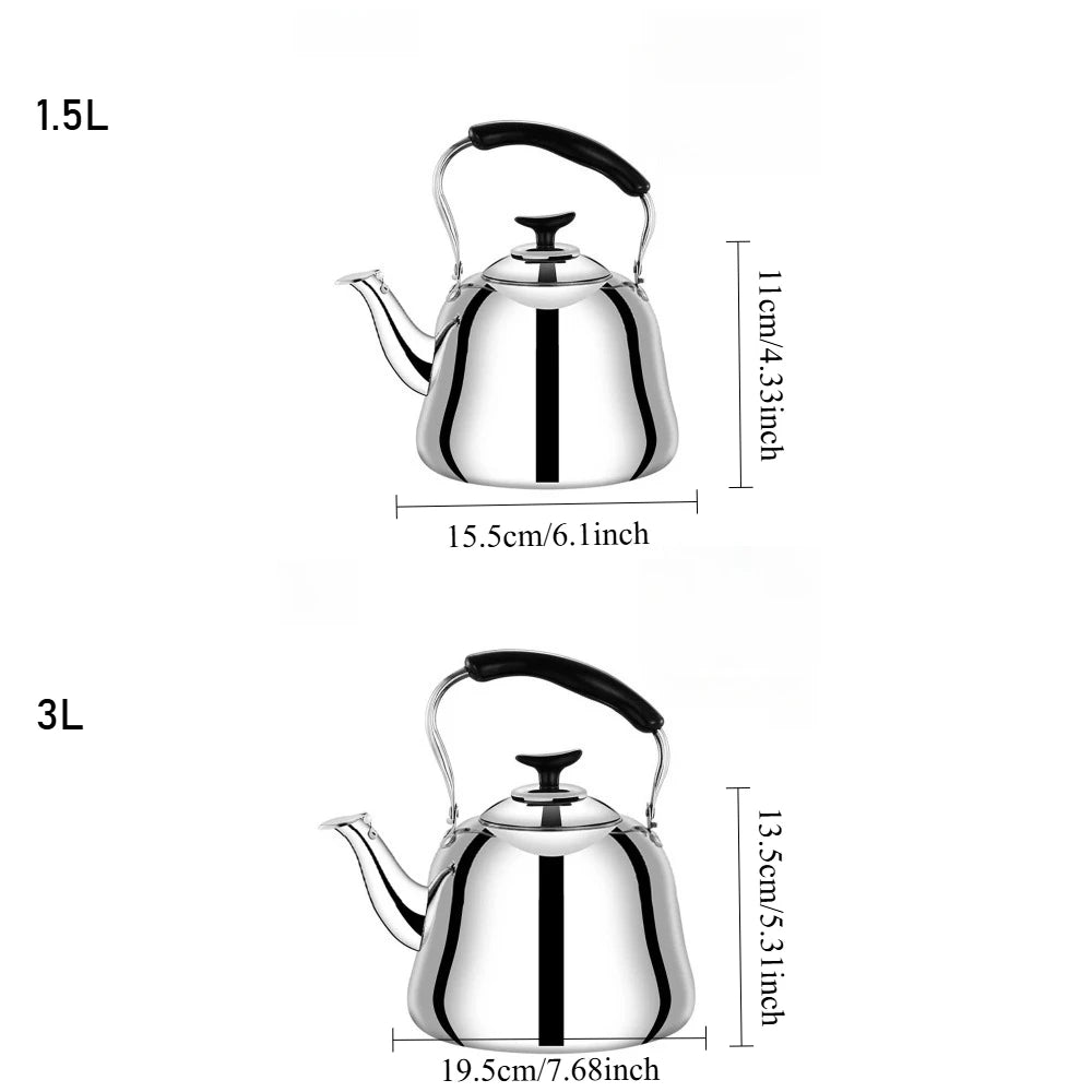 Stainless Steel Tea Kettle Whistle Tea Infuser Large