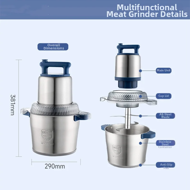Professional 6l Commercial Meat Grinder Industrial Grade