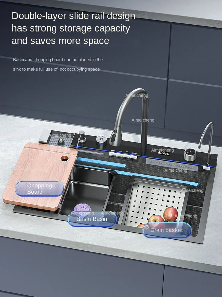 Integrated Waterfall Sink Honeycomb Technology Large Digitial