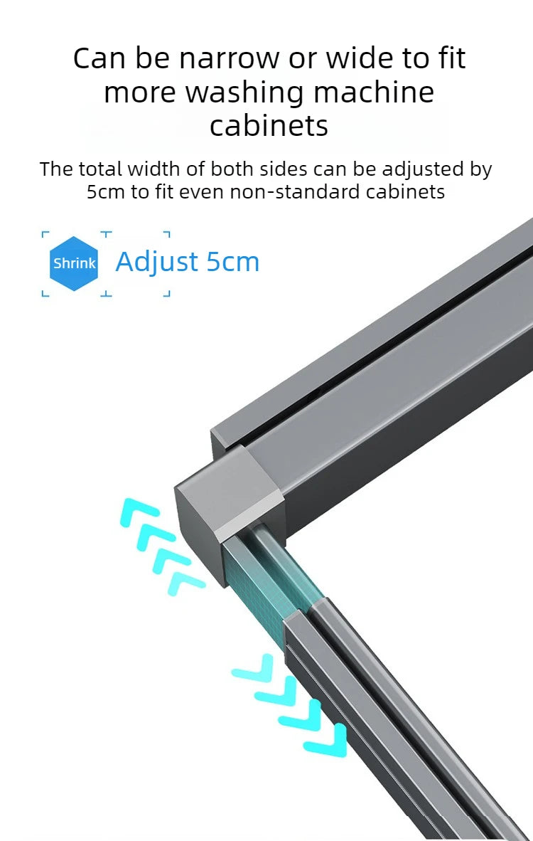 Retractable Pull-Out Clothes Drying Rack Adjustable Rebound