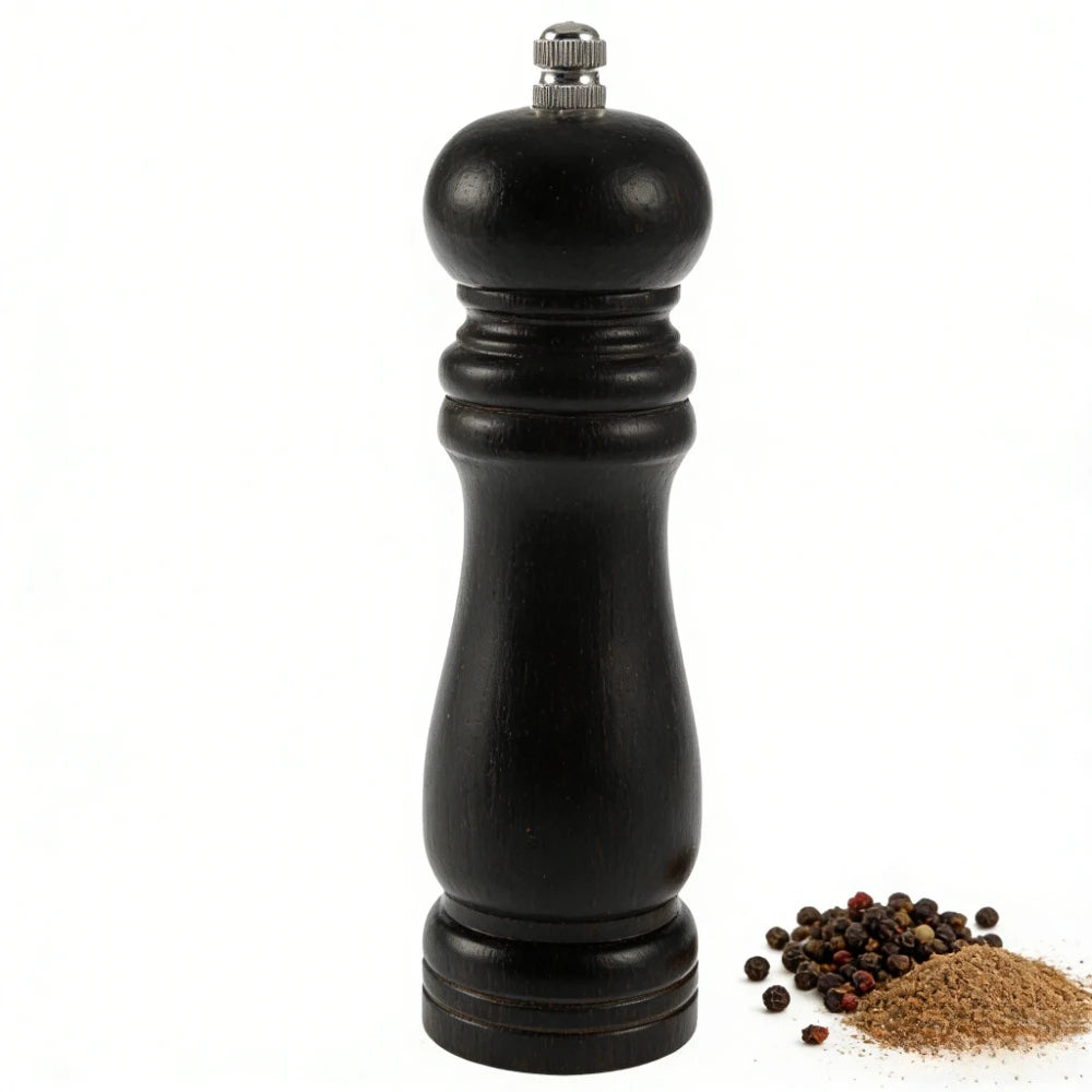 Wooden Pepper Grinder Mill Refillable Sea Salt Pepper