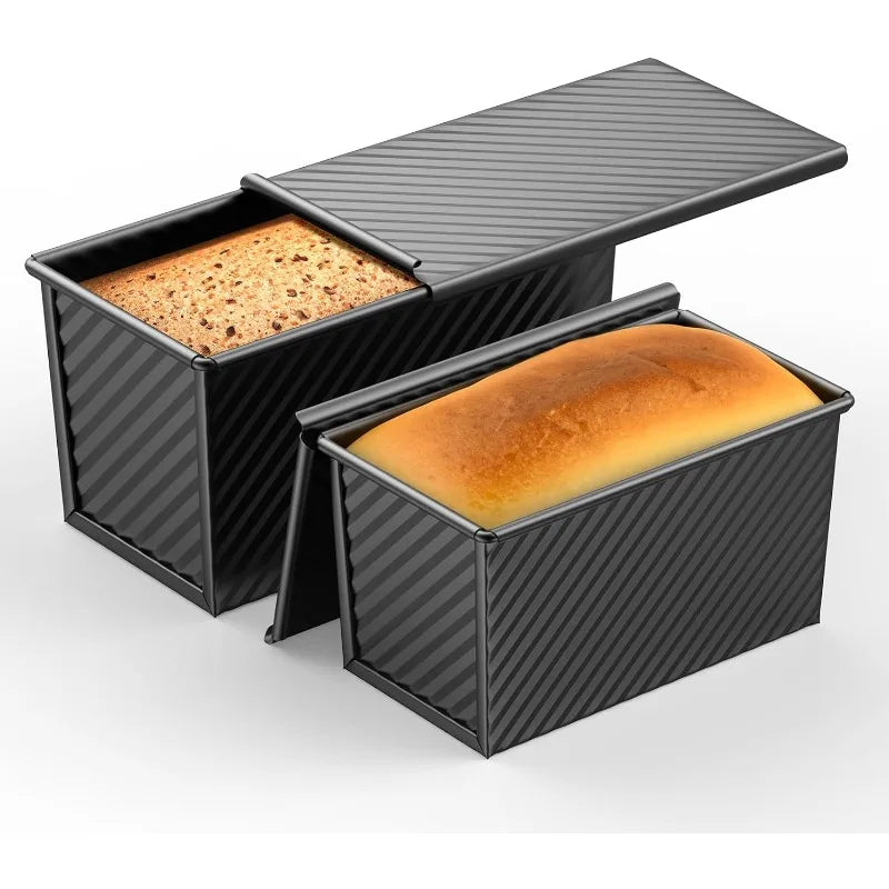 Rectangle Loaf Pan Lid 1lb Non-Stick Bread Baking