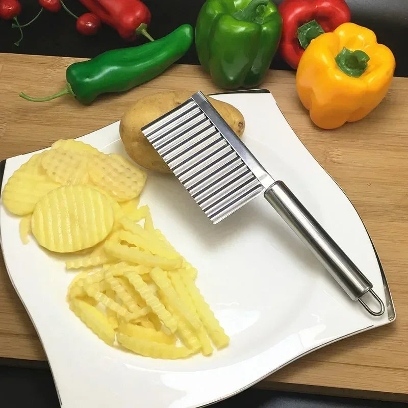 Stainless Steel Wave Potato Slicer Vegetable Cutter Potato