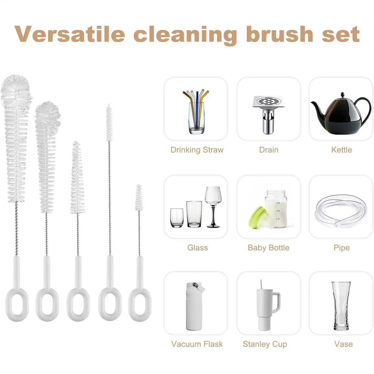 Water Bottle Brush Washing Cups Scrubber Bottle Scrubber