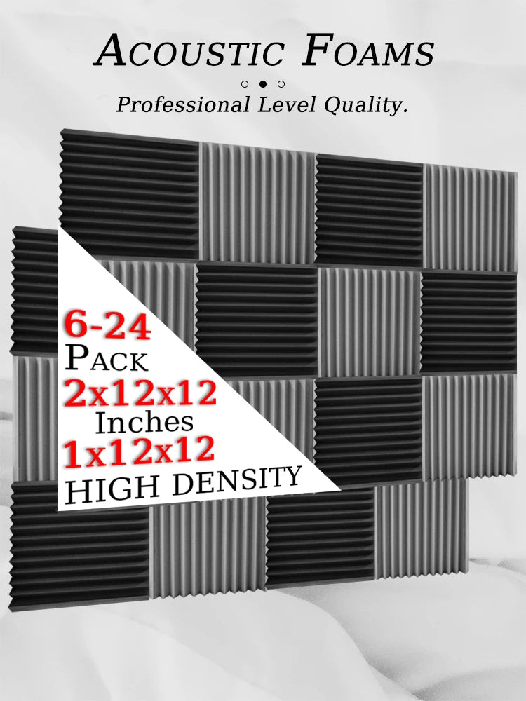 Touo Panel Soundproofing 6-48 Pack Studio Acoustic Foam