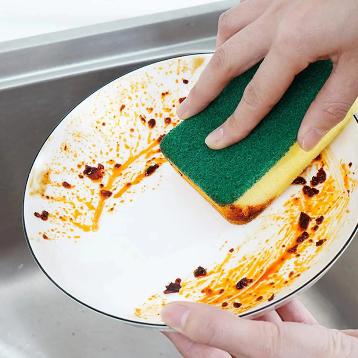 Double Sided Magic Sponge Motorcycles Pots Kitchens -