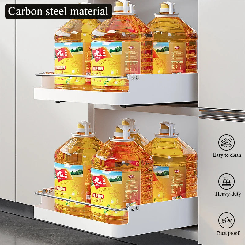 Pull Out Organizer Slide Rails Drawer Type Storage