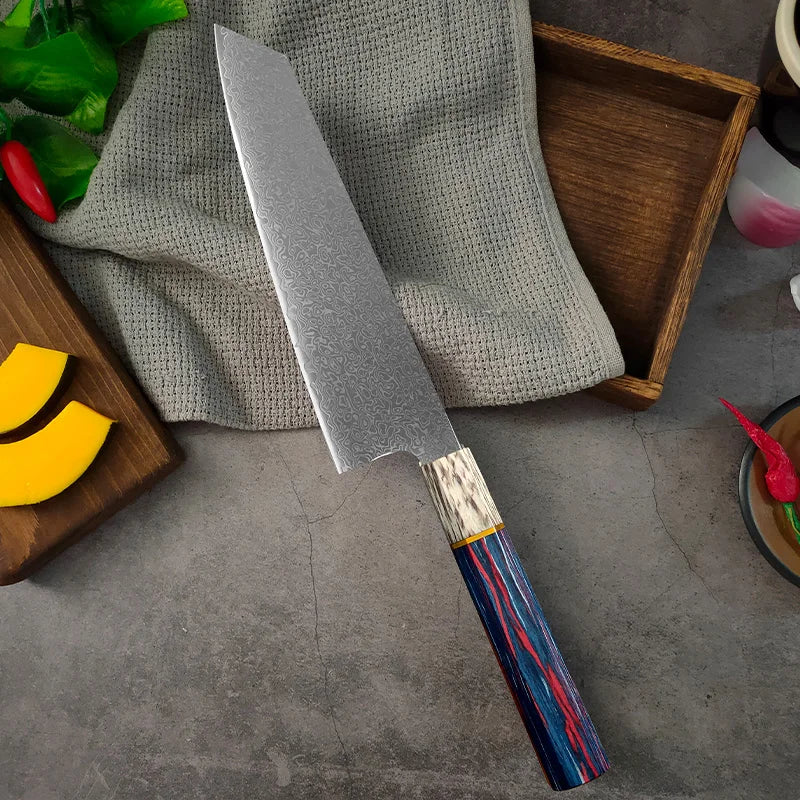 Damascus Knives Meat Cleaver Wooden Handle Chef Slicng