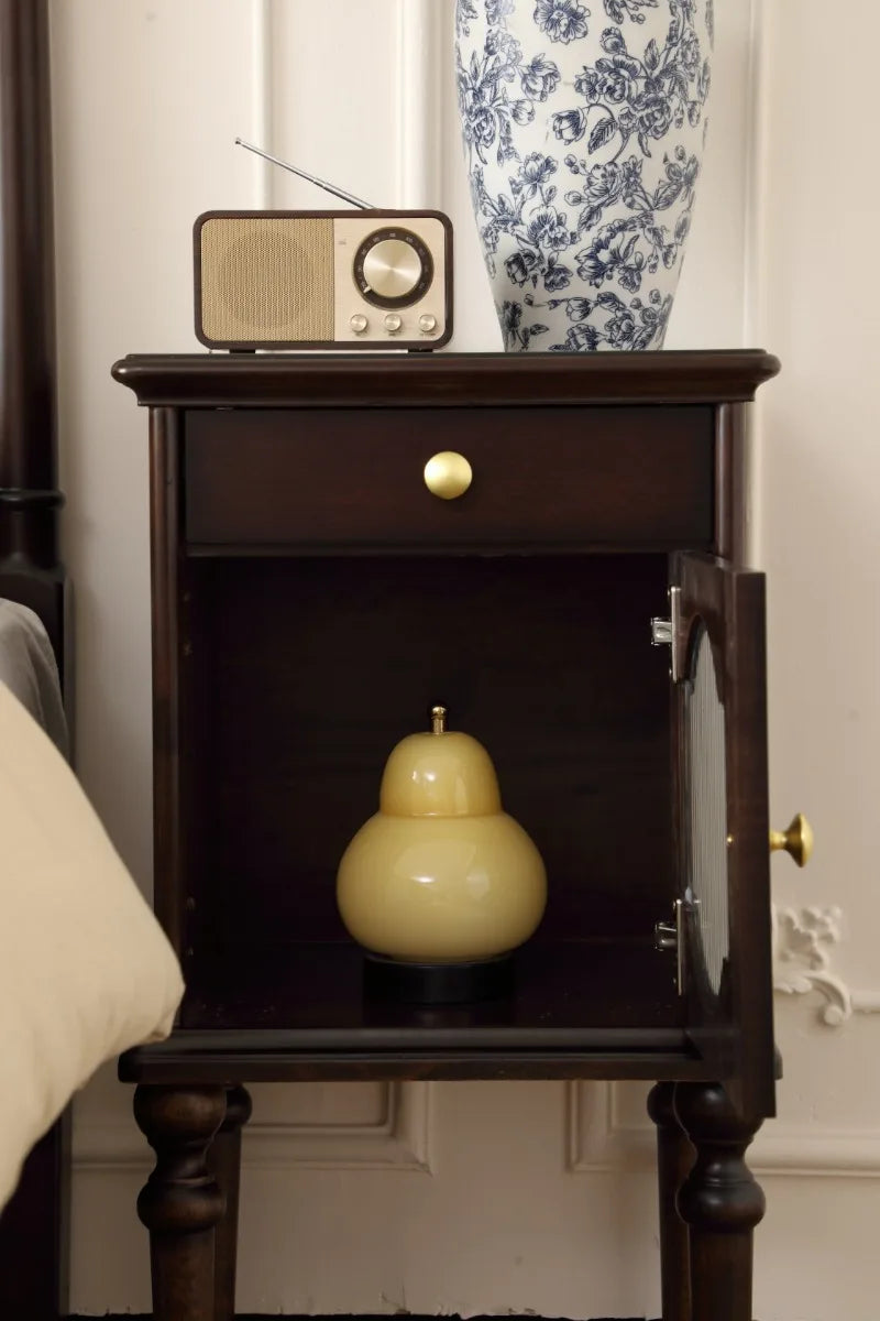Solid Wood Bedside Table Bedroom Furniture Victorian Antique