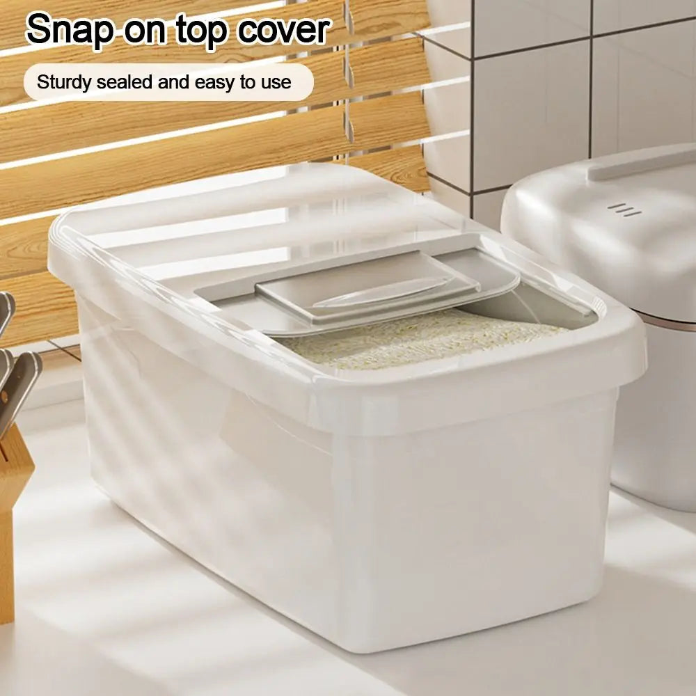 Moisture-Proof Rice Bucket Large Capacity Transparent Rice Grain