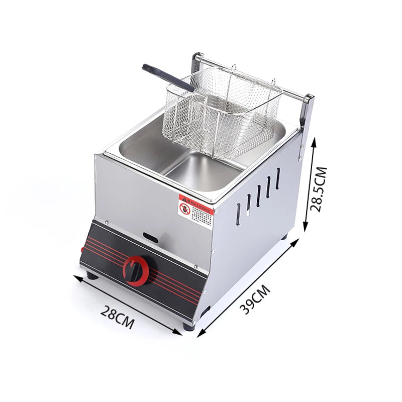 Gas Deep Fryer Chips Chicken Maker Lpg 10l