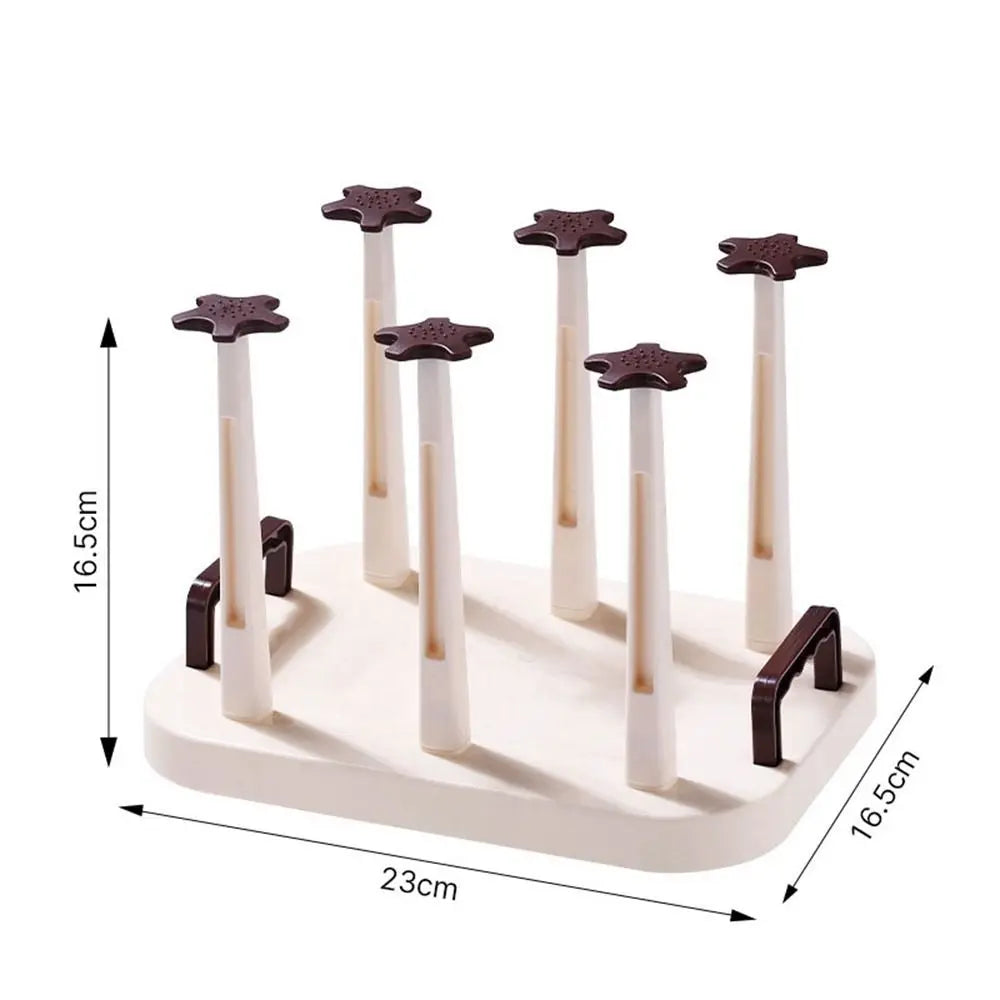 Plastic Cup Drying Rack Large Capacity Upside-Down Glass
