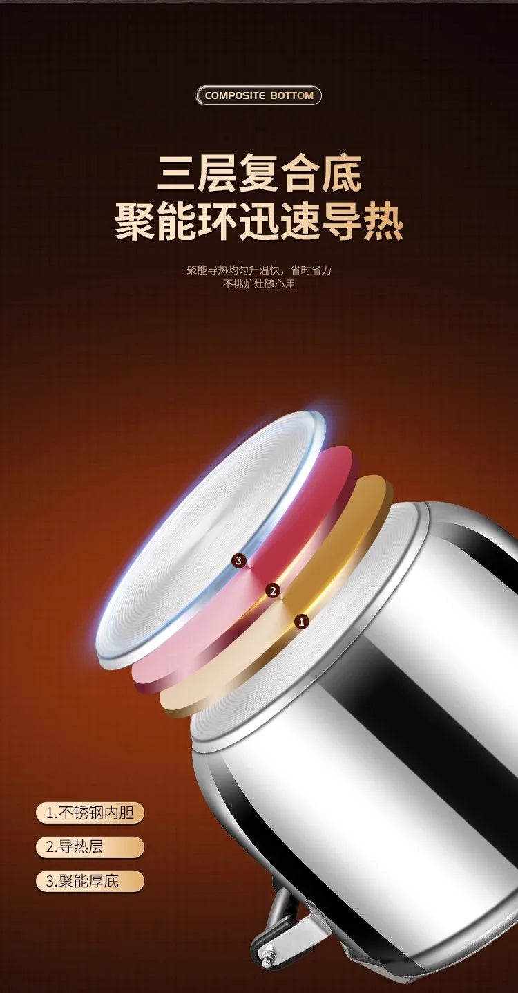Korean Style Pressure Cooker - Explosion-Proof Stainless Steel