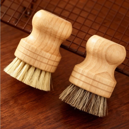 2pcs Dish Brush Kitchen Cleaning Brush Wooden Dish Brush with Natural Sisal and Coconut Durable Portable Eco Friendly Zero Waste
