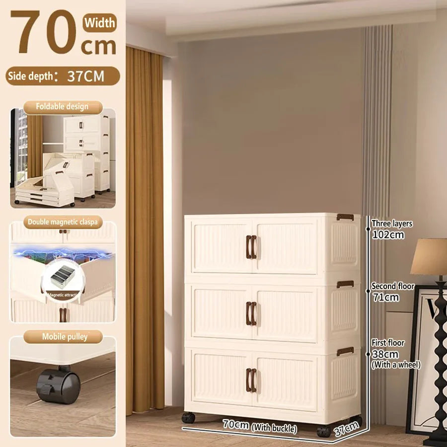 Storage Box Foldableing Cabinet Storage Cabinet Clothes Toys