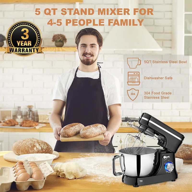 Powerful Stand Mixer Electric Blender Desktop Egg Whisk
