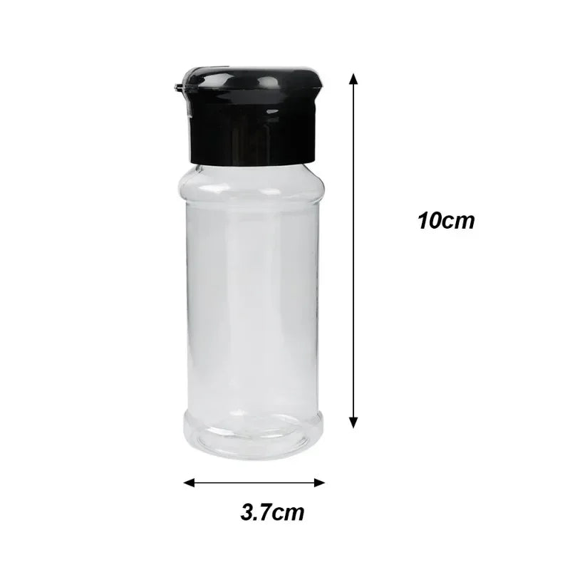 Clear Spices Bottle Salt Pepper Shakers Plastic Barbecue