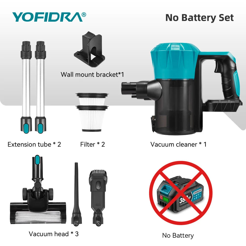 Yofidra Brushless Electric Vacuum Cleaner 1800w Cordless Powerful