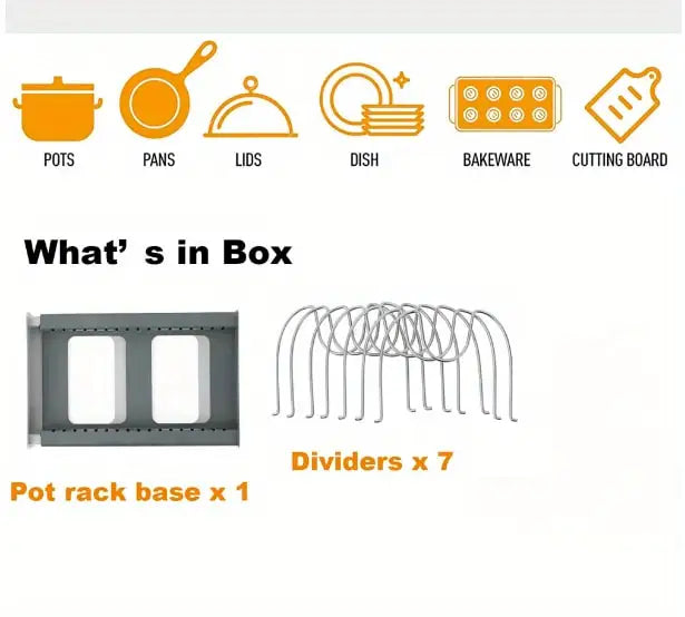 Expandable Pans Organizer Rack Cabinet Pan Rack Drawer