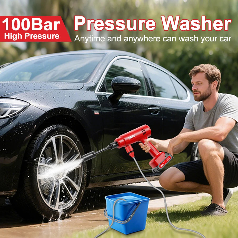 Eafc Cordless High Pressure Cleaning Car Washer 100bar