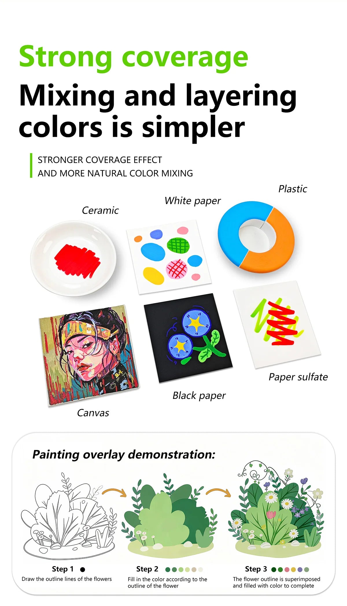 Gn 366 Colors Acrylic Paint Pens Markers Brush