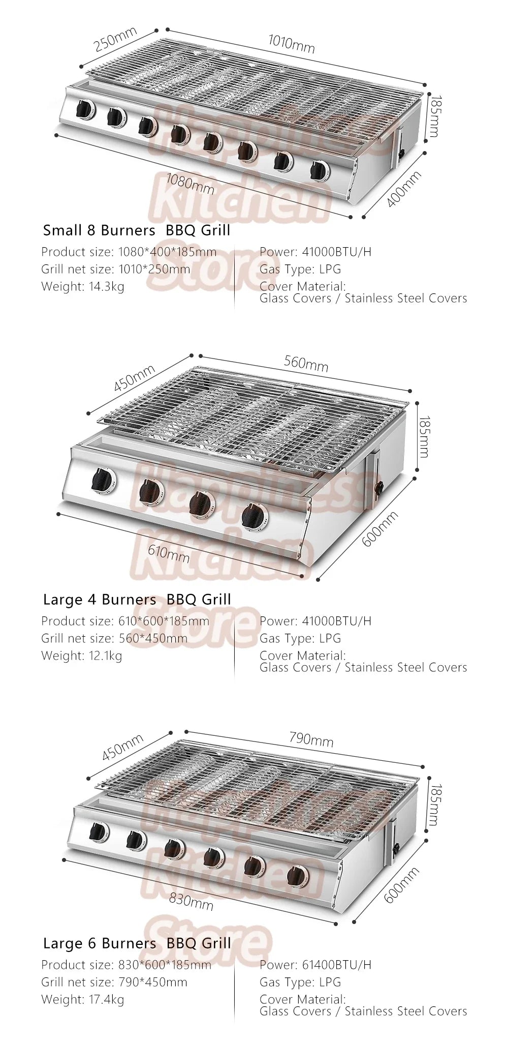 Commercial Bbq Grill Smokeless Lpg Barbecue Stove Grill