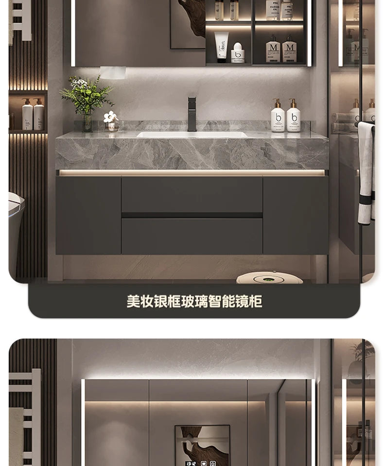 Paper Drawers Bathroom Cabinet Organizer Storage Mirror Toilet