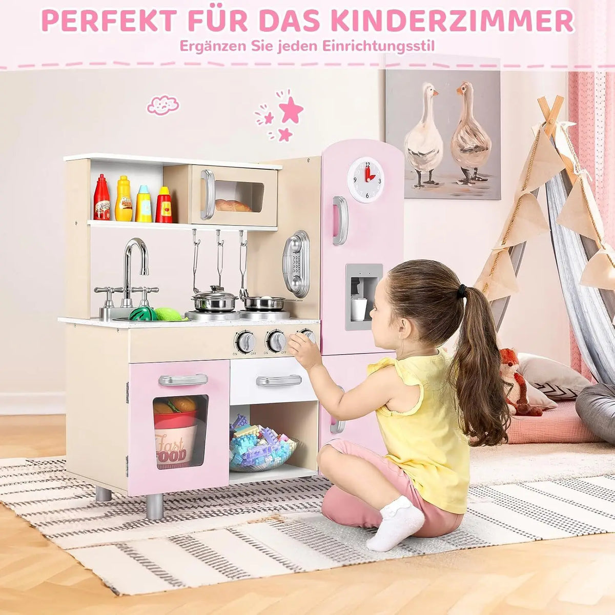 Wooden Play Pretend Play Lights Sounds Kids Ages