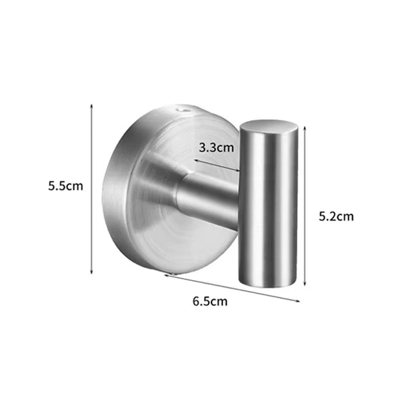 304 Stainless Steel Bathroom Towel Hooks Black Coat