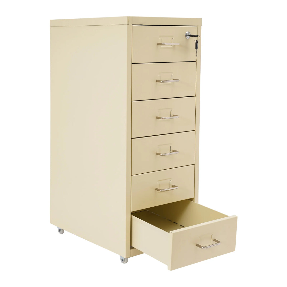 Lockable Rolling Metal File Cabinet 6-Drawer Office Document