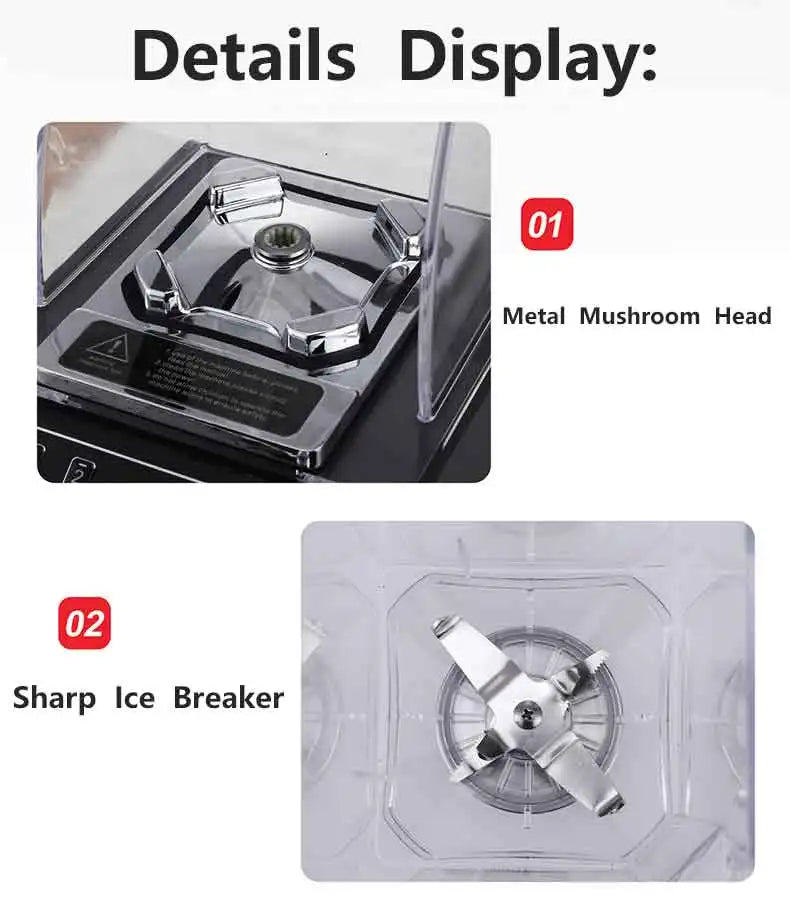 1800w Heavy Duty Commercial Grade Blender Mixer Juicer