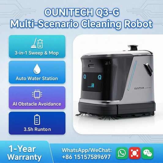 Ounitech Q3-G Commercial Floor Cleaning Robot 3-In-1 Sweep