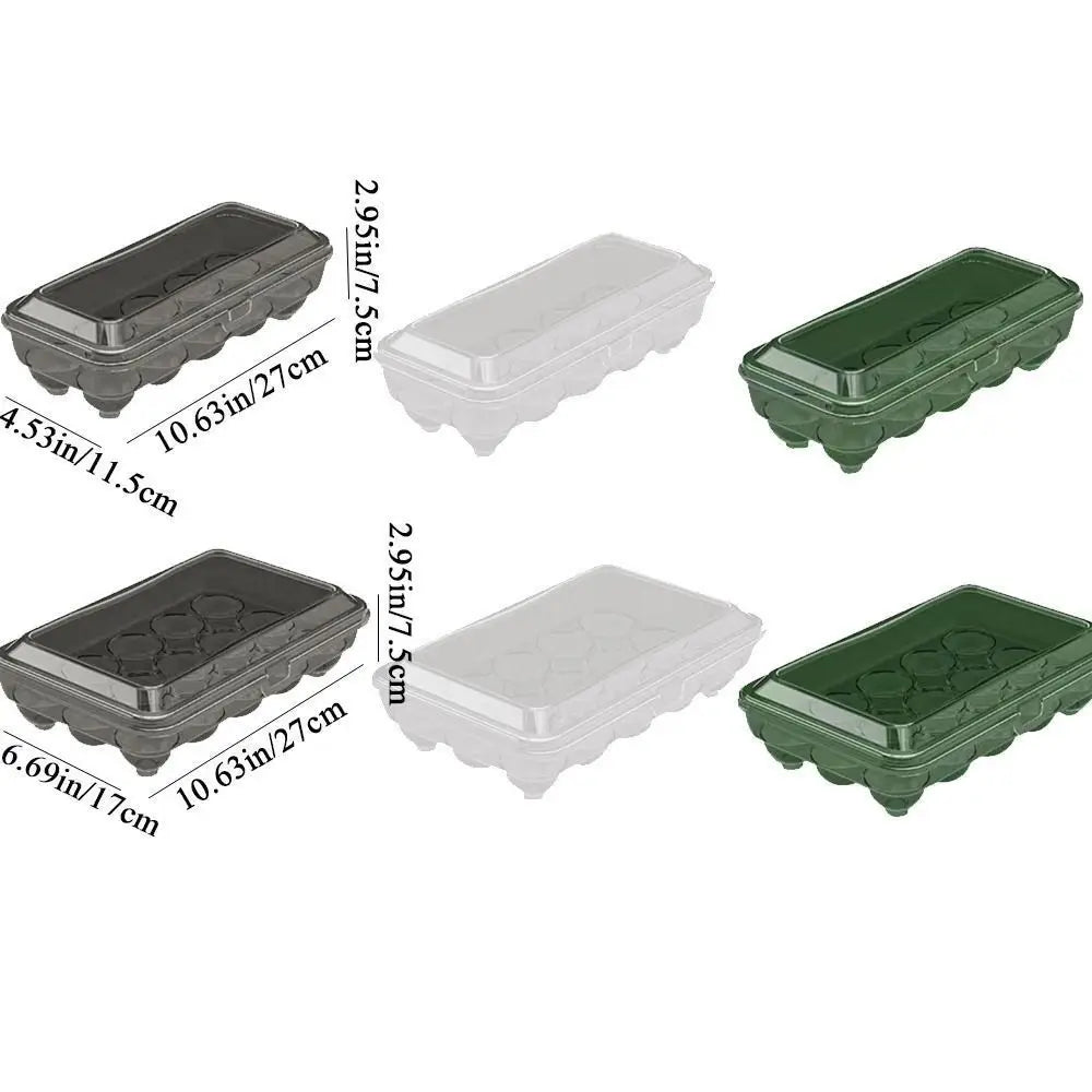 10/15 Grids Egg Box Anti-Fall Eggs Case Transparent