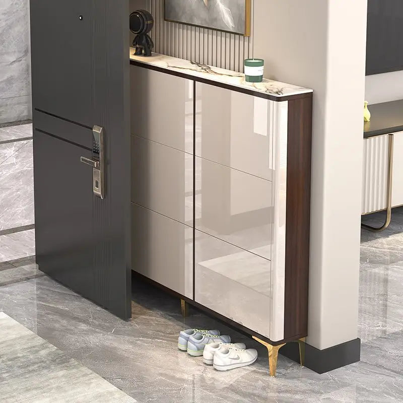 Luxury Ultra-Thin Shoe Cabinet Organizer Storage Living Room