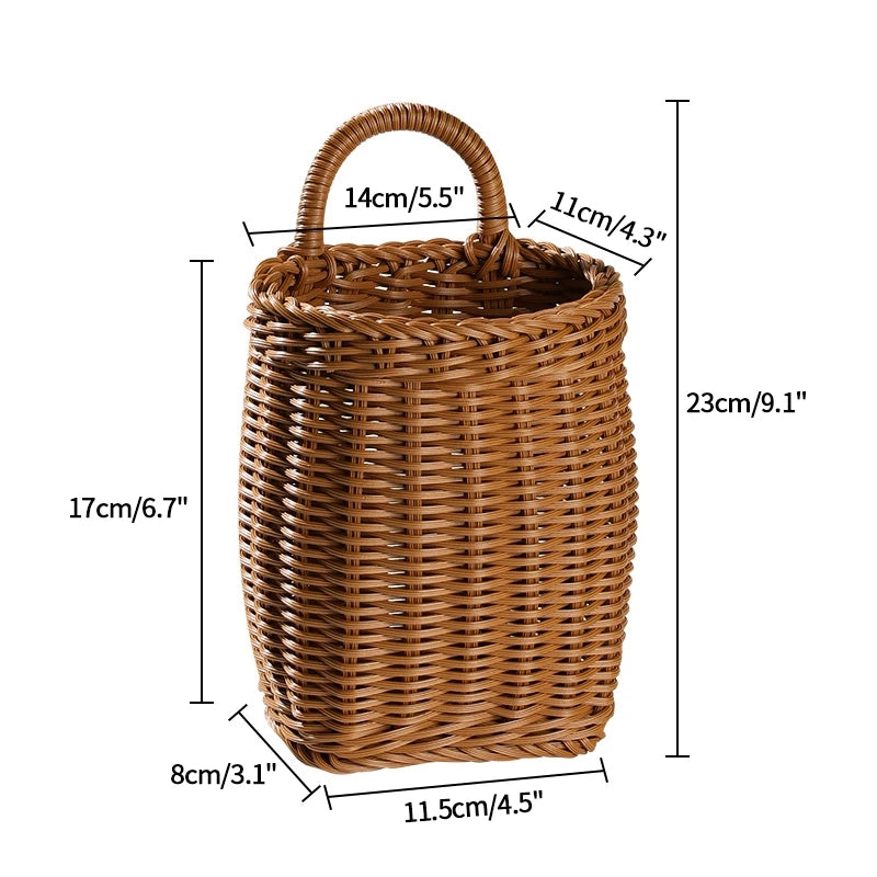 Organizer Wall Hanging Storage Basket Woven Basket Decorative