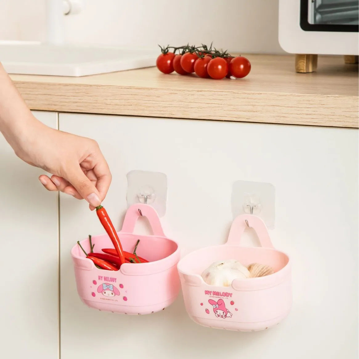 Sanrio Licensed Hanging Drain Basket Hello Kitty Melody