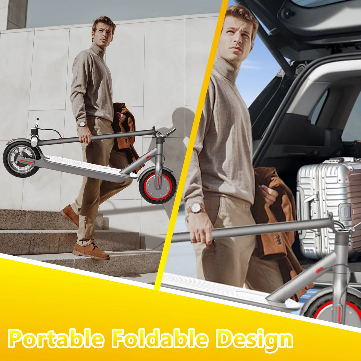 Dual Brake Electric Scooter Seat Storage Bag 350w