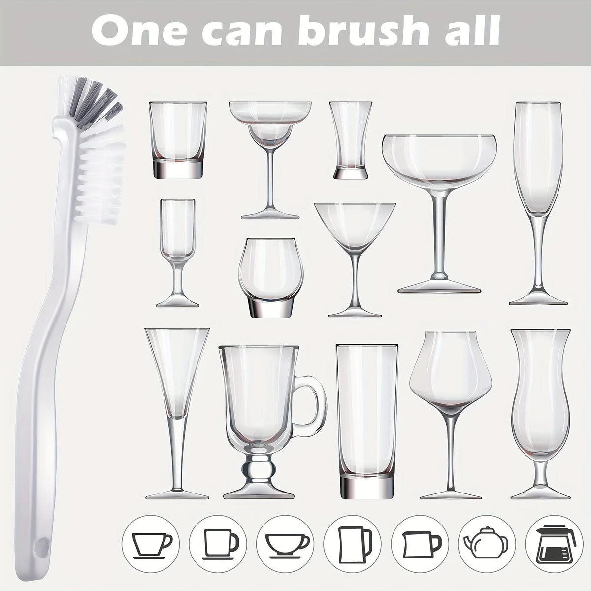 5pcs Cleaning Dish Scrub Brush Sink Bathroom Brushes