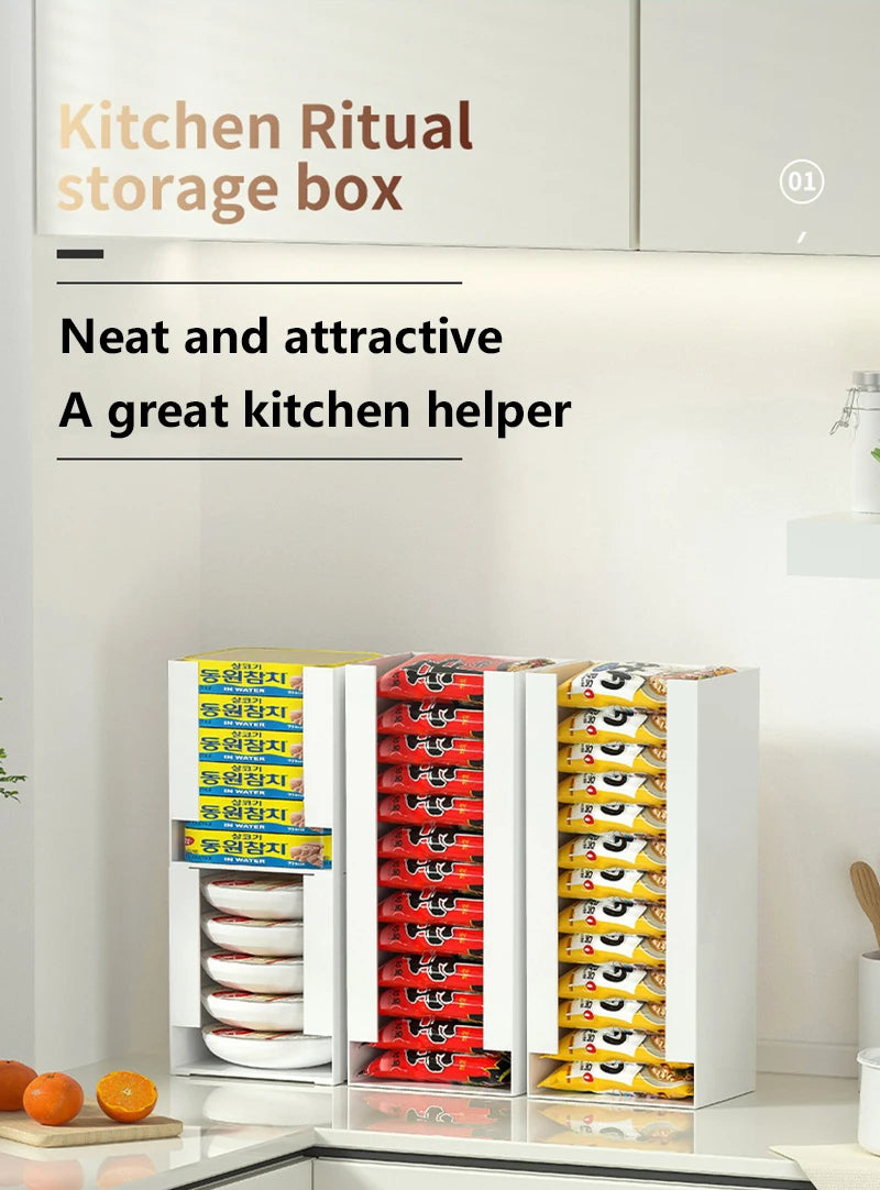 Multi Functional Instant Noodle Storage Box Organizer Ramen