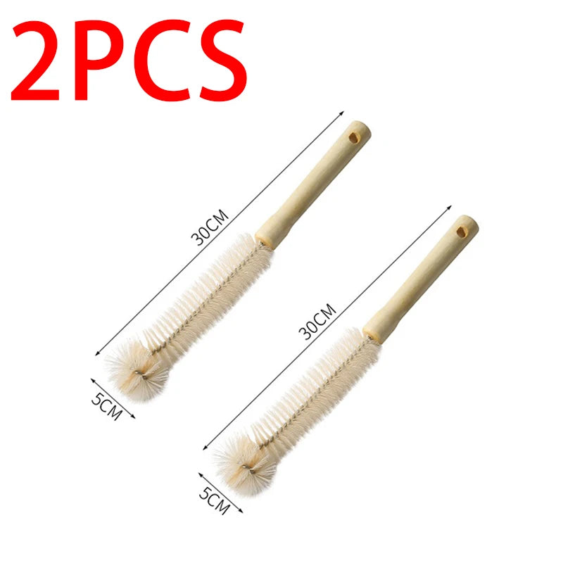 Wooden Bottle Cleaning Brush Long Handle Washing Brush