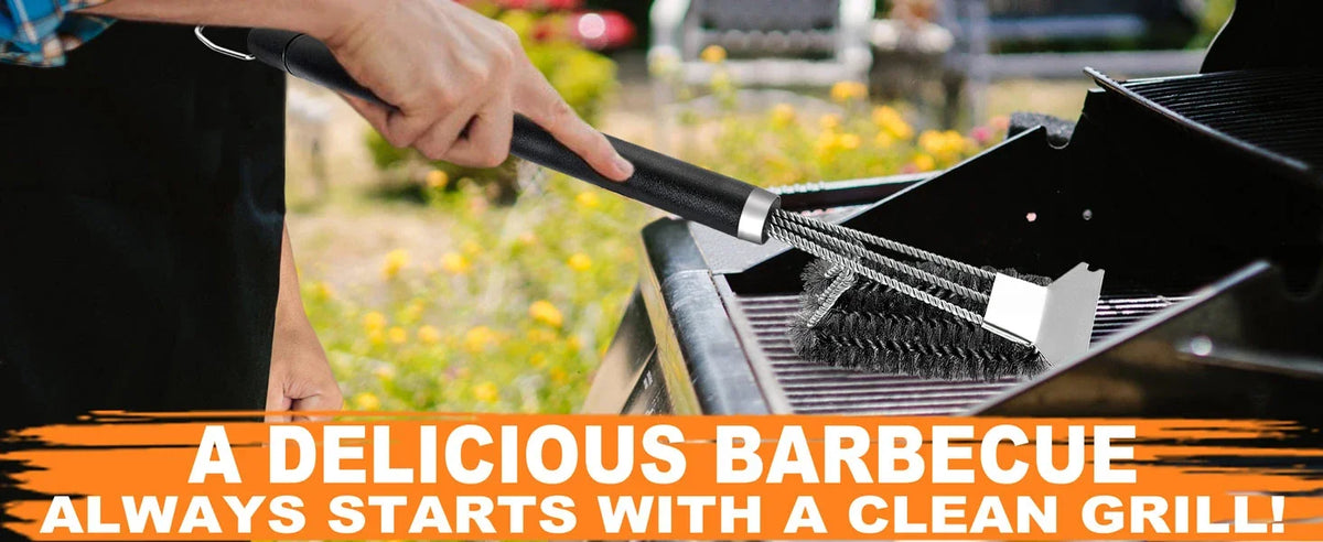 Stainless Steel Grill Cleaning Brush Outdoor Bbq Grill