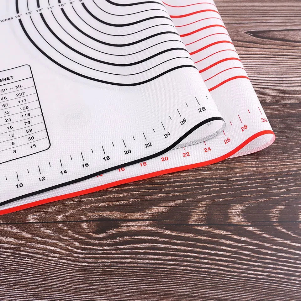 Black Red Kneading Dough Mat Silicone Baking Mat
