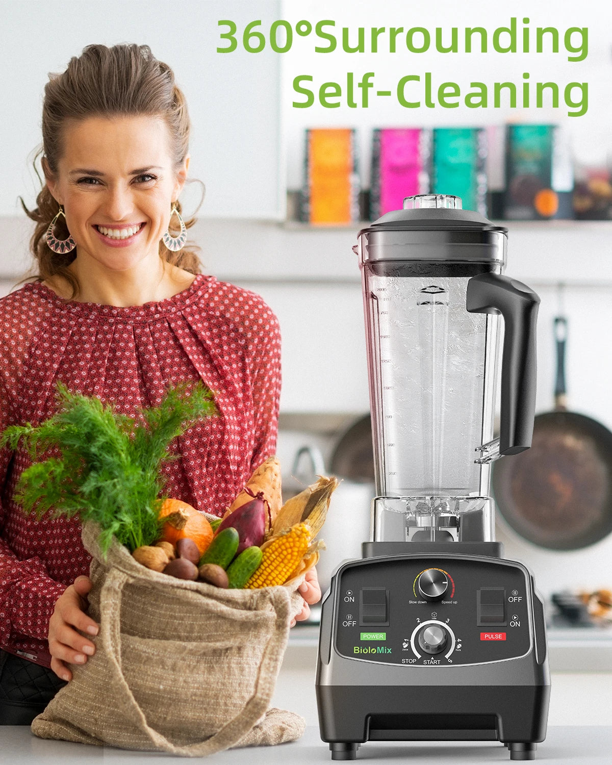 Biolomix 3hp 2200w Heavy Duty Grade Timer Blender