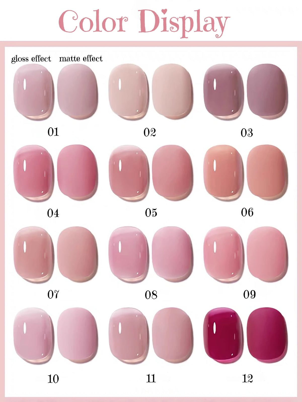 1-30pcs Zh Ice Transparent Nude Gel Nail Polish