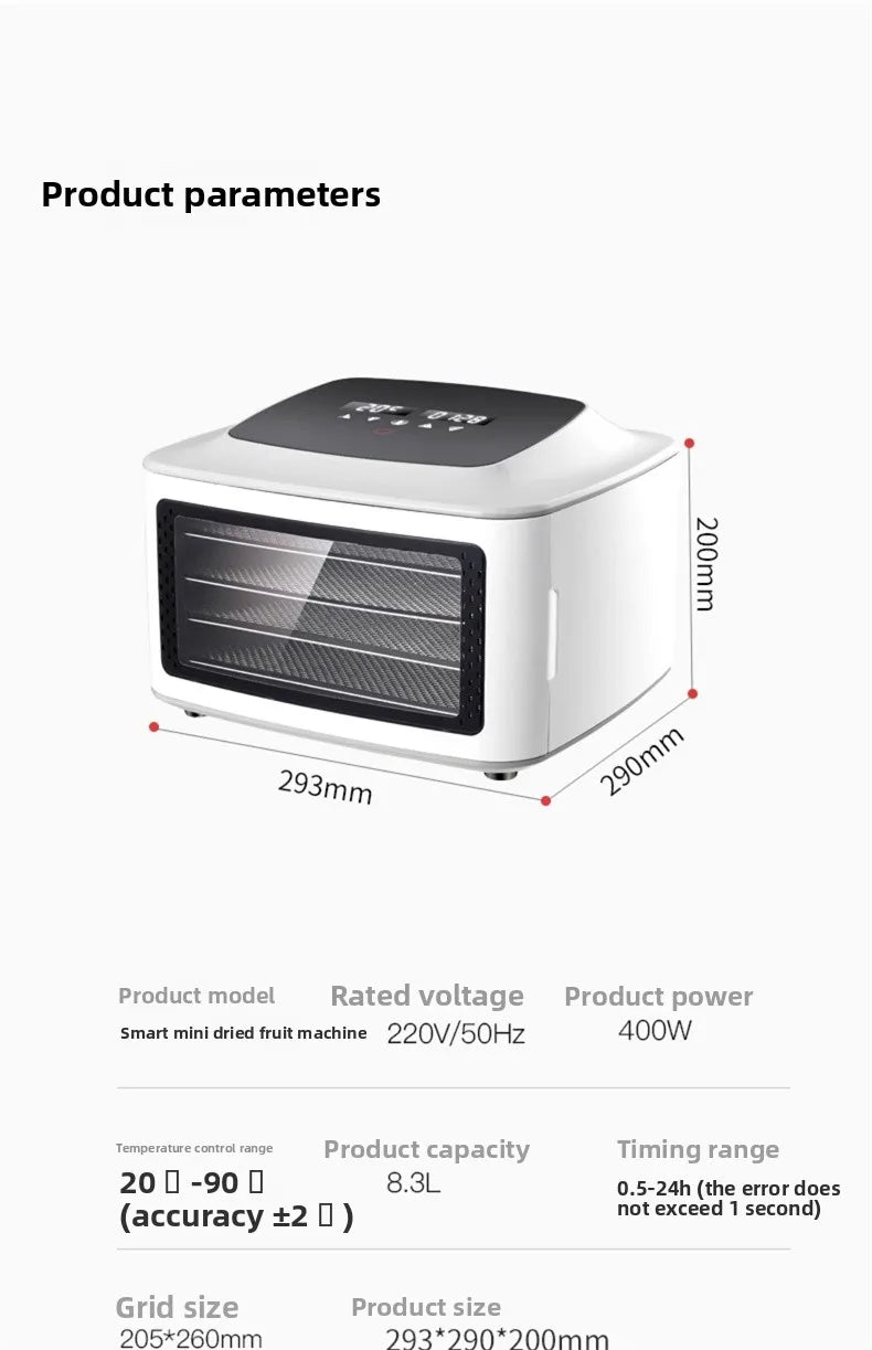 4-Layer Food Dehydrator Machine 400w Stainless Steel Drying