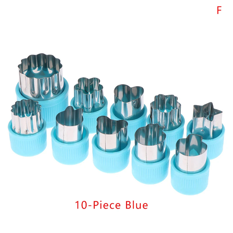1set Multi-Style Vegetables Cookie Cutter Embossing Mould Cook