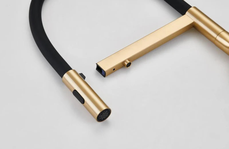 Shiny Rose Gold Brass Pull-Out Cold Water Hole