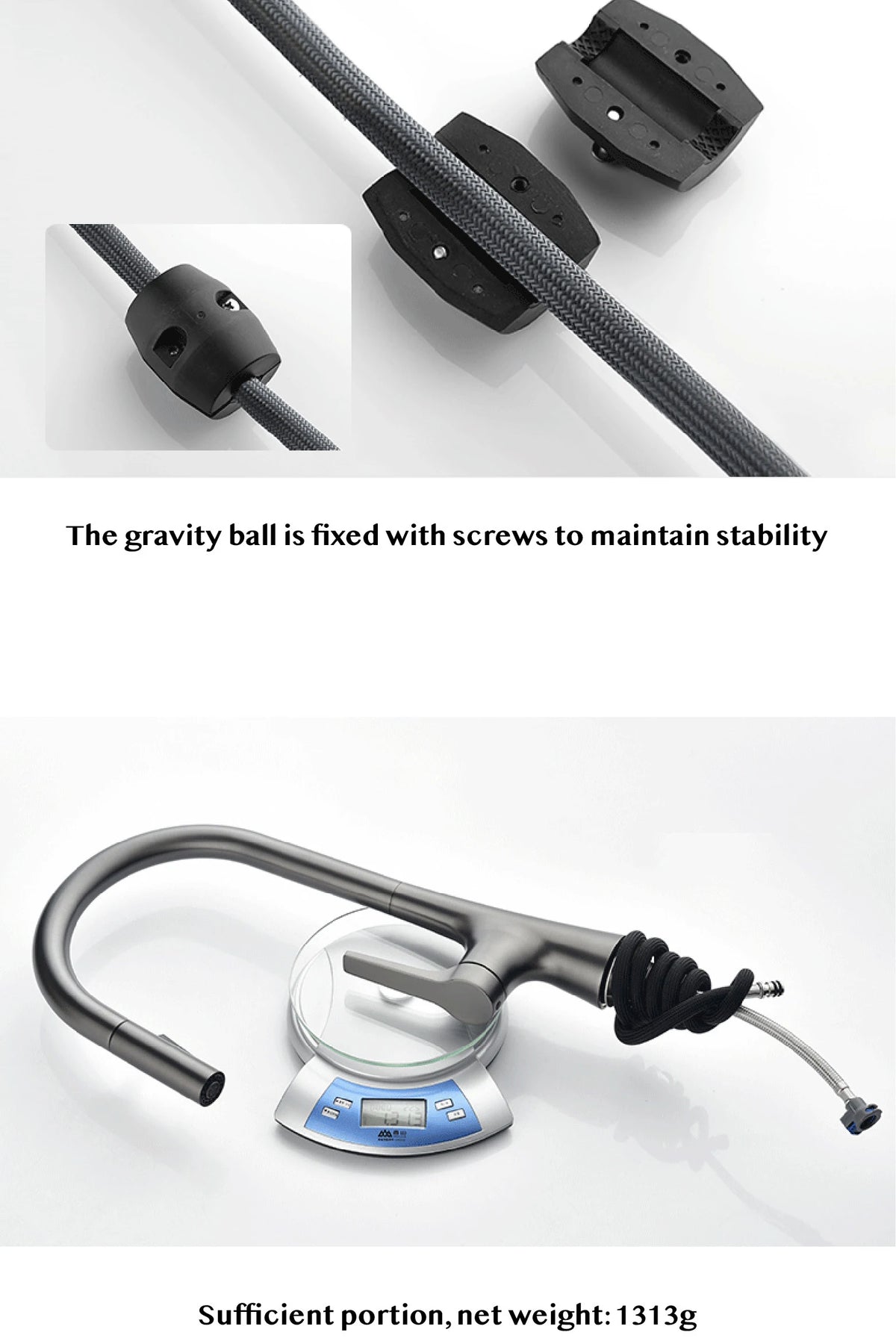 Aitana Modern Brushed Gold Faucet Handle Hole Ceramic