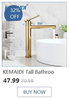 Kemaidi Brass Sink Faucet Spring Pull Down Faucets